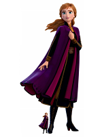 Anna Purple Velvet Coat Arendelle Cardboard Cutout 