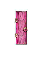 Fantasy/ Magical/ Fairy Single Doors Large Pink