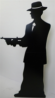 Gangster silhouette (single) Black - Cardboard Cutout