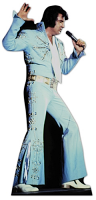 Elvis Blue Jump Suit - Cardboard Cutout