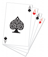 Hand of Playing Cards Vegas and Casino Style - Cardboard Cutout