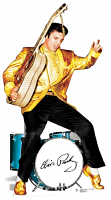 Elvis Presley Gold & Drums - Cardboard Cutout
