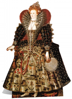 Queen Elizabeth I History Cutout Royal Theme - Cardboard Cutout