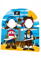 Pirate Friends Stand-In (Child-sized) - Cardboard Cutout