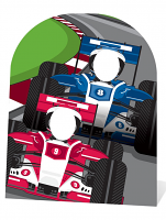 Racing Cars Stand-In (child-sized) - Cardboard Cutout
