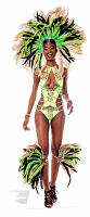 Mardi-Gras Brazilian Babe - Cardboard Cutout