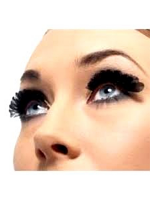 Feather Eyelashes - Small - Black - contains Glue