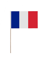 France Hand Held Paper Flag