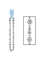 Snowflake & Snowman Bead Necklace 