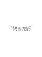 Mr & Mrs Balloon Banner - Silver 