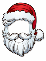 Father Christmas Open Face Mask (Santa)