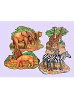 Safari Animal Cut Outs (4/pkg)