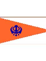 Sikh Flag 5ft x 3ft Rectangular shape With Eyelets 