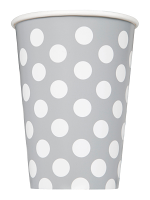 Silver Dot Cups 9” 