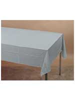 Silver Plastic Tablecover  137cm x 274cm