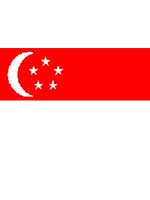 Singapore Flag 5ft x 3ft With Eyelets For Hanging