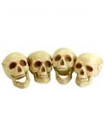 Skull Heads, 4 Pieces, Natural Colour