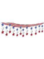 Stars & Stripes Ceiling Decor 12" x 12'