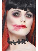 Stitched Up Choker,Black