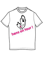T-Shirt - Hen - Hens On Tour! Medium
