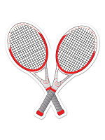 Tennis Racquets Cutout 10"