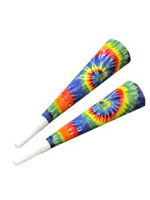 Tie-Dyed Party Horns - 25