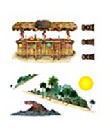 Tiki Bar And Island Props (8 In A Pack)
