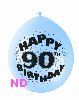 Balloons 'HAPPY 90th BIRTHDAY' 9" Latex Balloons (10)  