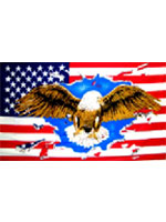 USA American 'Eagle' Flag 5ft x 3ft With Eyelets 