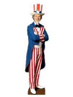 USA American 'Uncle Sam' Cardboard Cutout 