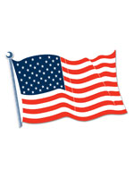 American Flag Cutout 18"