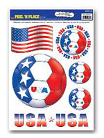 USA Peel 'n' Place Removable Stickers 