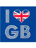 Union Jack I Love GB Napkins - 16 per pack 