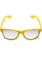 Yellow Neon Clear Lense Wayfarer Glasses 