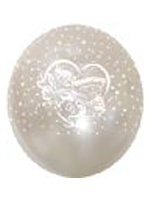 Balloons 'HAPPY ANNIVERSARY' White 12" Bag Of 25 