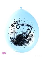 Balloons 'BABY CHRISTENING' 9" Latex Balloons Blue (10)    