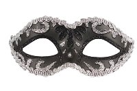 Black Eye-Mask with Silver Trim