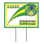 Brazil Soccer Garden Sign 