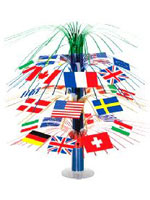 International Flag Cascade Centerpiece 