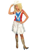 Cowgirl Sexy Costume Includes Fringed Top And Skirt Size 10-14 (12345)