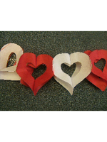 Decoration Heart's Alternate Red & White Colour Garland 3m (13ft) (1)