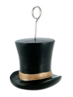  Balloon Weight/Photo Holder Top Hat Black And Gold