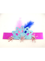 Holographic Fringed Tiara 8" Assorted Colours