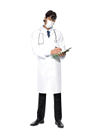 Doctor's White Coat And Mask 12345