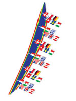 International Flag Ceiling Decoration