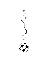 Football Hanging Swirl Decoration