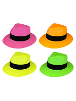 Neon Gangster Hat Assorted Colours
