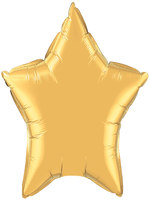 Foil Balloon Star Solid Metallic Gold 