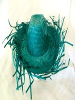 Caribbean Straw Hat In Bright Green (1)   