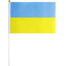 Ukraine Hand Held Flag
